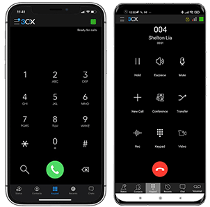 Application 3CX sur smartphone iOS et Android — softphone mobile
